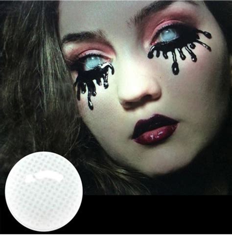 White Mesh Halloween Colored Contacts Stuncloth