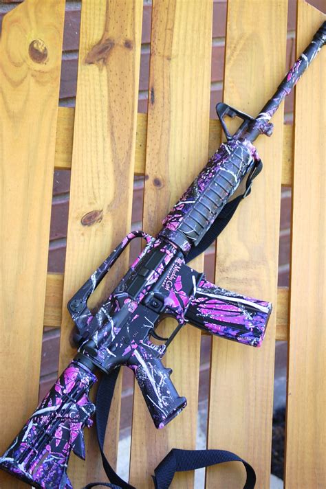 Bushmaster Ar 15 In Muddy Girl Print Pink And Camo Camo Guns