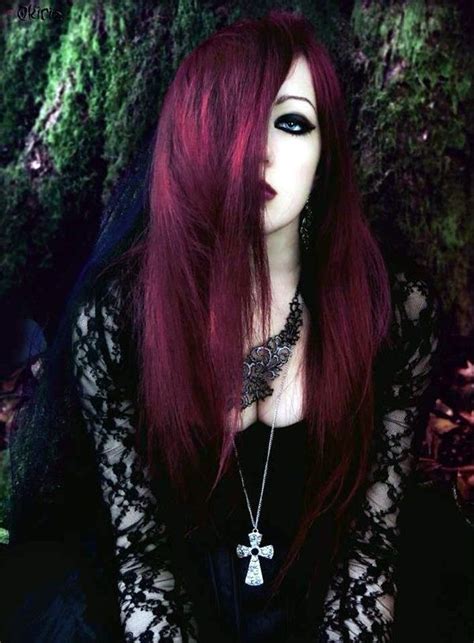 40 Tempting Hair Color Ideas For Women Gothic Hairstyles Goth Beauty