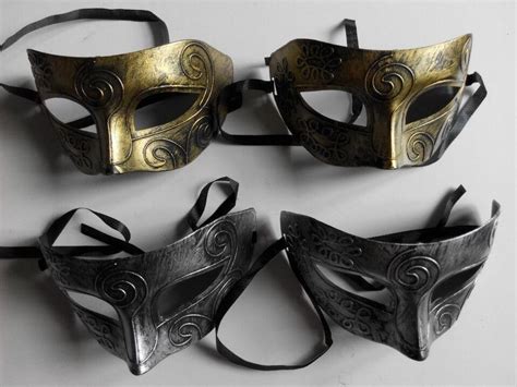 Mens Retro Greco Roman Gladiator Masquerade Masks Vintage