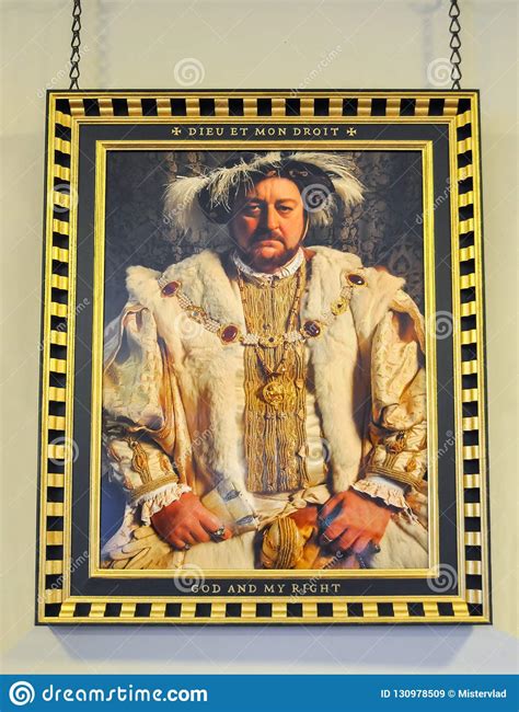 Portrait Of King Henry Viii Of England In Hampton Court Palace London