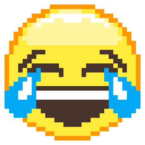 Pixel Art Face With Tears Of Joy Emoji Minecraft Png