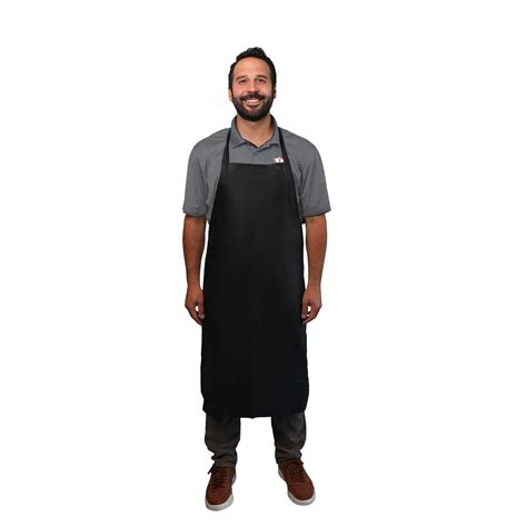 B67w4d Black 8 Mil Vinyl Apron With Ties