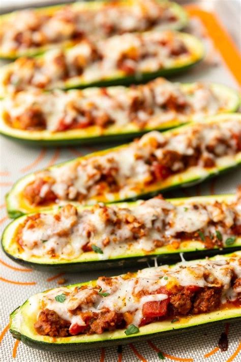 These stuffed zucchini boats make a fun and delicious vegetarian entrée, or could also be a side dish alongside grilled chicken or another meat entrée. Beef Stuffed Zucchini Boats | Recipe | Zucchini boat ...