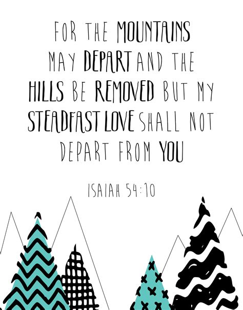 My Steadfast Love Shall Not Depart From You Isaiah 5410 Seeds Of Faith