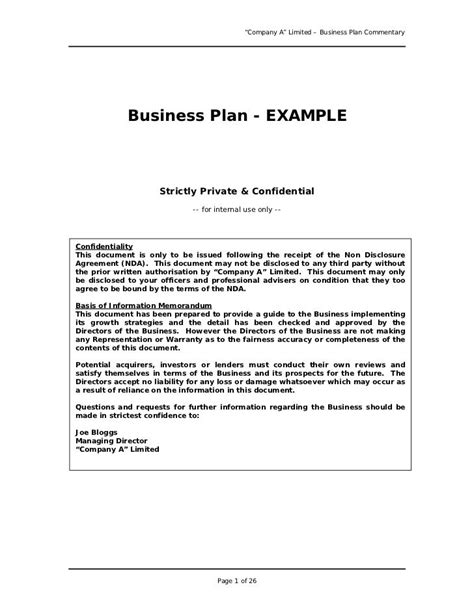 Business Plan Sample Great Example For Anyone Writing A Business Plan
