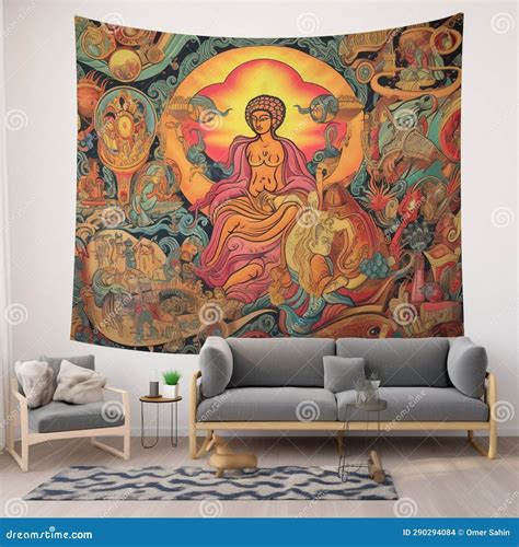 Tapestry of Tales - Wall Hanging Depicting Religious Stories Stock