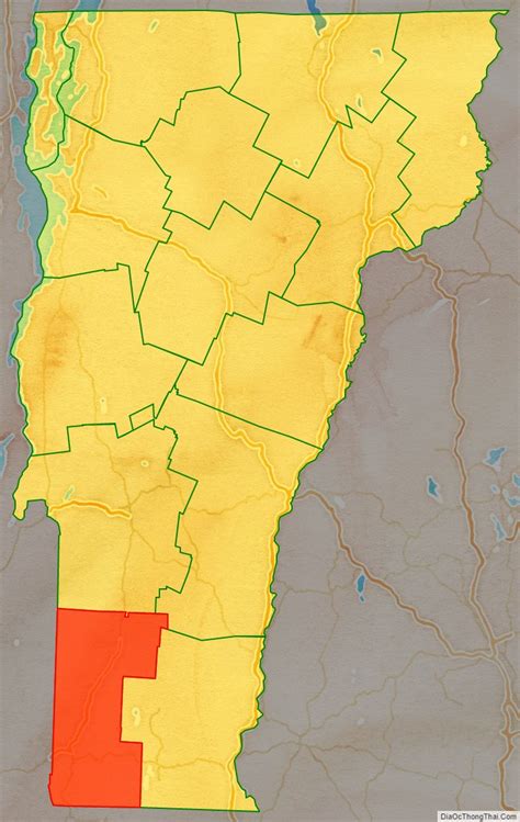 Map Of Bennington County Vermont