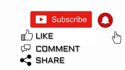 Subscribe Button Bell Like Comment Share Intro Outro Free Download
