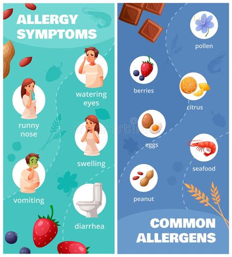 Cartoon Allergy Infographics Stock Vector Illustration Of Health