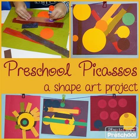 Preschool Picasso Shape Process Art For Preschoolers Hands On