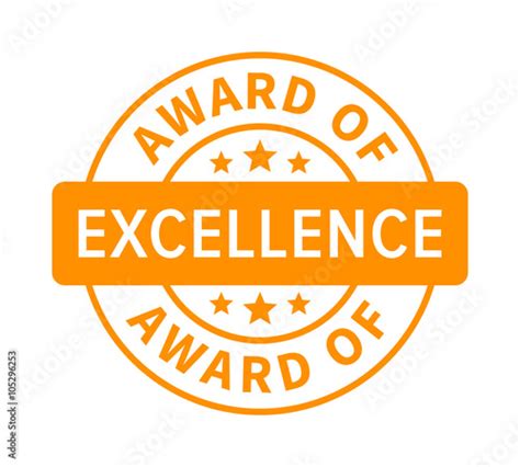 Award Or Seal Of Excellence Badge Label Or Stamp Stock Image And