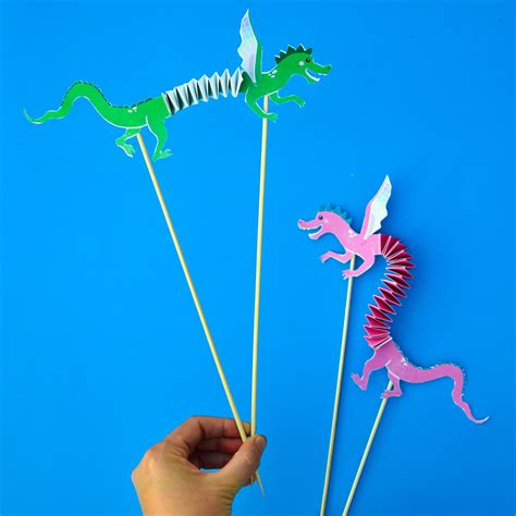 Articulated Dragon Puppet Free Printable Design Adventure In A Box