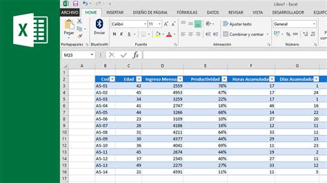 Crear Tablas Microsoft Excel