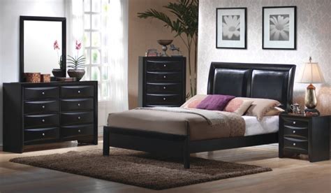 Coaster® Briana Black Queen Upholstered Panel Bed Midwest Clearance
