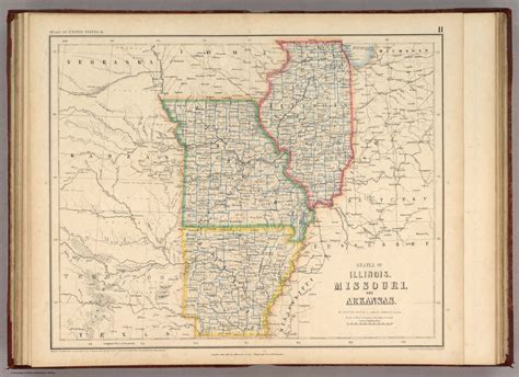 States Of Illinois Missouri And Arkansas David Rumsey Historical