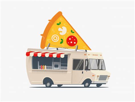 Follow our white house page for new restaurants, coupons, and giveaways! Premium Vector | Pizza food truck cartoon illustration ...