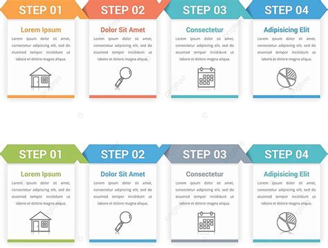 Four Steps Infographics Business Chart Template Download On Pngtree