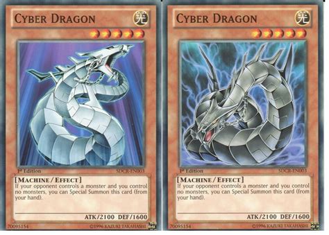 Yu Gi Oh Set Of Both Cyber Dragon Cards Sdcr En003