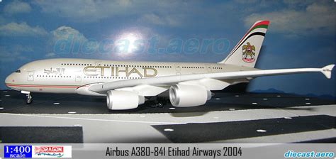 Model Aircraft Airbus A380 841 Etihad Airways 2004 By Diecastaero