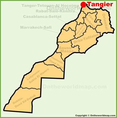 Tangier Location On The Morocco Map