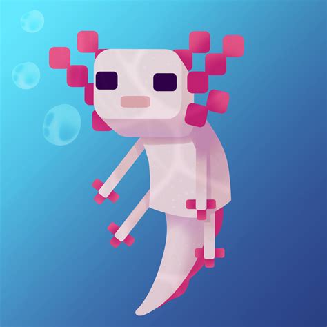 Minecraft Axolotl Endy Ender 插图 Art Street