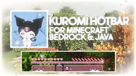 ‘kuromi Hotbar For Minecraft Bedrockjava Edition 119 🐰☁️ Youtube