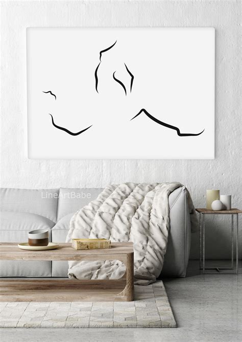 Minimalist Sex Position Line Art Abstract Erotic Poster Bed Etsy