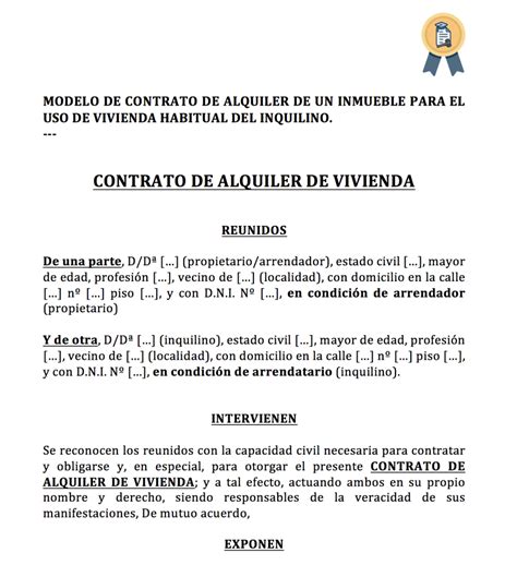 Formato De Contrato De Arrendamiento Sencillo Diario Nacional