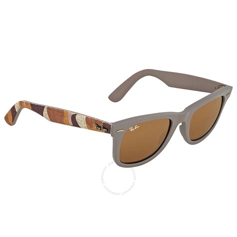 Ray Ban Wayfarer Classic Urban Camouflage Brown Gradient Lens 50mm Sunglasses Rb2140 50 6063