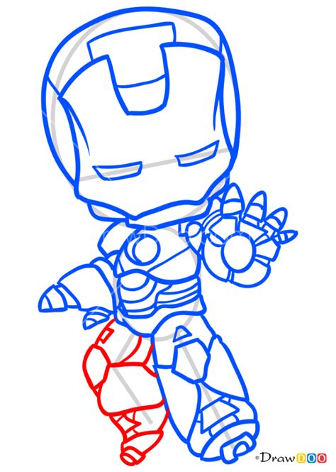 How To Draw Iron Man Chibi Superheroes