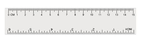 White Transparent Ruler Isolated Inch Centimetre Inches Centimeters