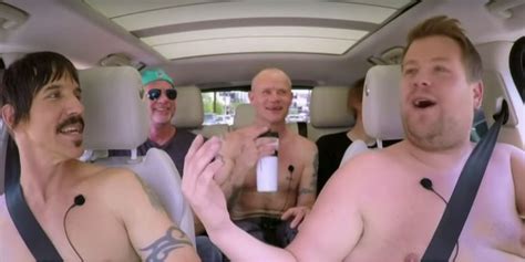 the red hot chili peppers bare it all during carpool karaoke with james corden indie88