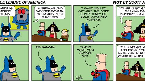 What If Justice League Meetings Operated Like A Dilbert Comic