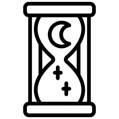 hourglass celestial moon occult witchy wicca mystical icon download on iconfinder