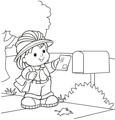 Mail Carrier Free Coloring Pages Coloring Pages