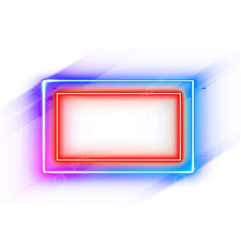 Blue And Red Neon Frame Red Neon Blue Neon Neon Png And Vector With