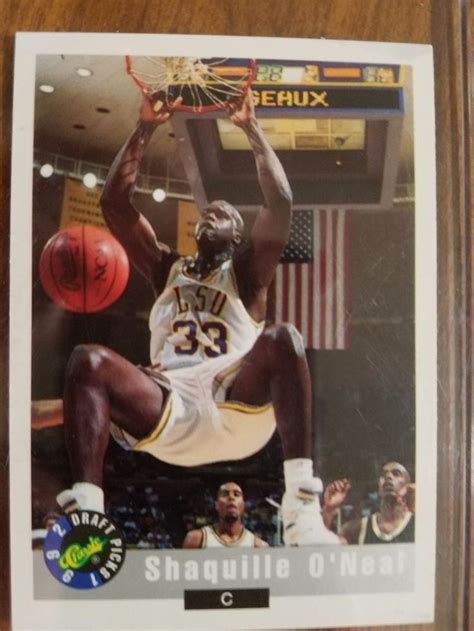 1992 Classic Shaquille Oneal 1 Basketball Card Shaquille Oneal