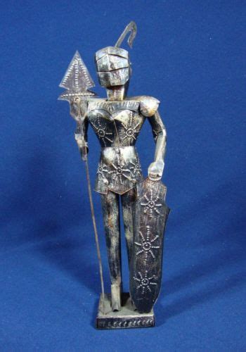 Sculpture Tin Metal 165 Medieval Knight Armor Guard Statue