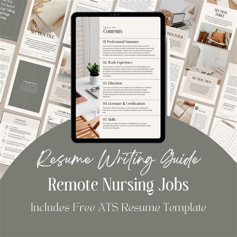 Remote Nursing Jobs Resume Guide ATS Remote Nurse Resume - Etsy