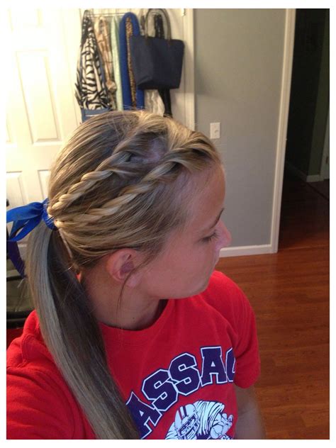 Pin By Brandy Miller On Hair In 2021 Sporty Hairstyles Athletic Hairstyles Game Day Hair