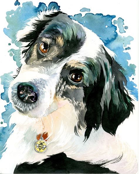 Pet Portrait Custom 8x10 Inch Watercolor