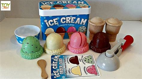 Toy Food Ice Cream Play Set Melissa And Doug Kitchen Toy Fun Youtube