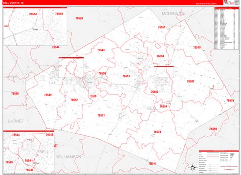 Bell County Tx Zip Code Maps Red Line