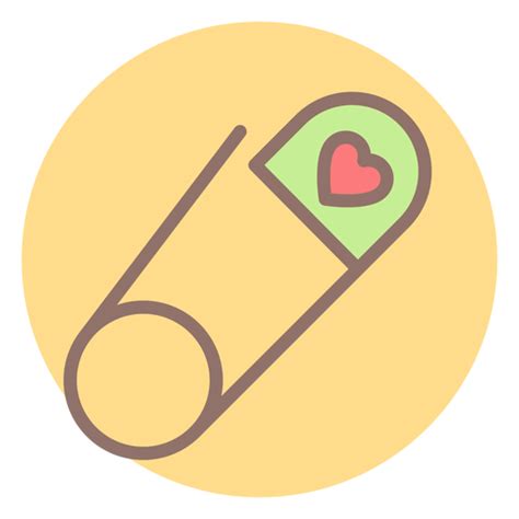 Heart Safety Pin Circle Icon Transparent Png And Svg Vector File