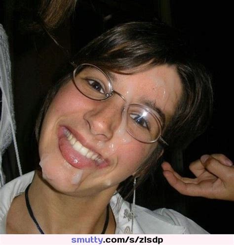 Nerdy Amateur Teen Glasses Brunette Cumshot Cumfacial Facial