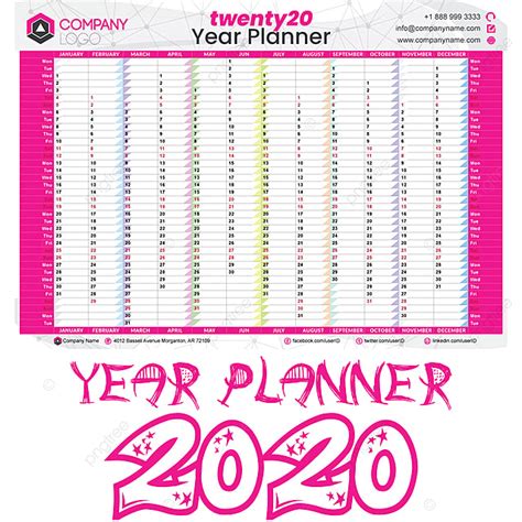 New Year Planner 2020 Template Download On Pngtree