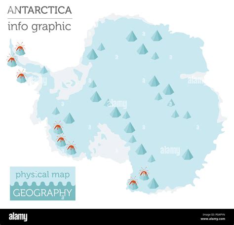La Antártida Mapa Físico De Elementos Construya Su Propia Geografía