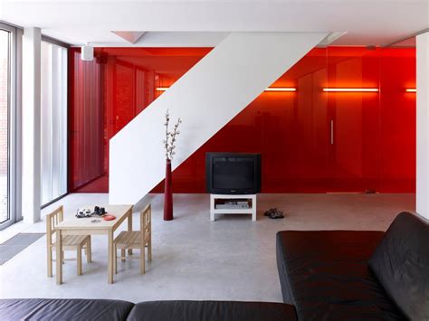 Awesome Red Wall Living Room Design Interior Design Ideas