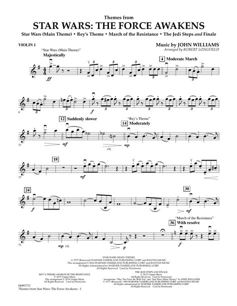 Beginner Star Wars Theme Song Violin Sheet Music Easy Star Wars Main